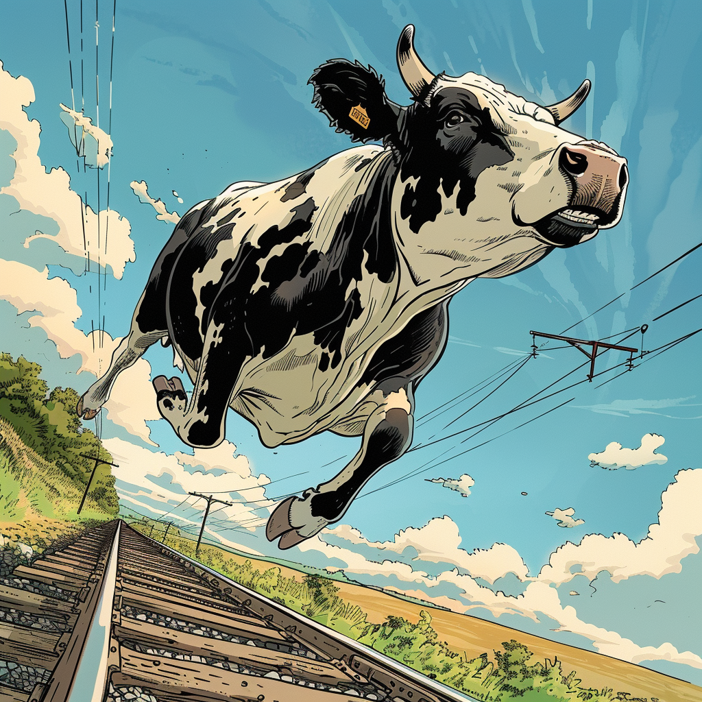 Train Track Relief Turns into Udder Disaster